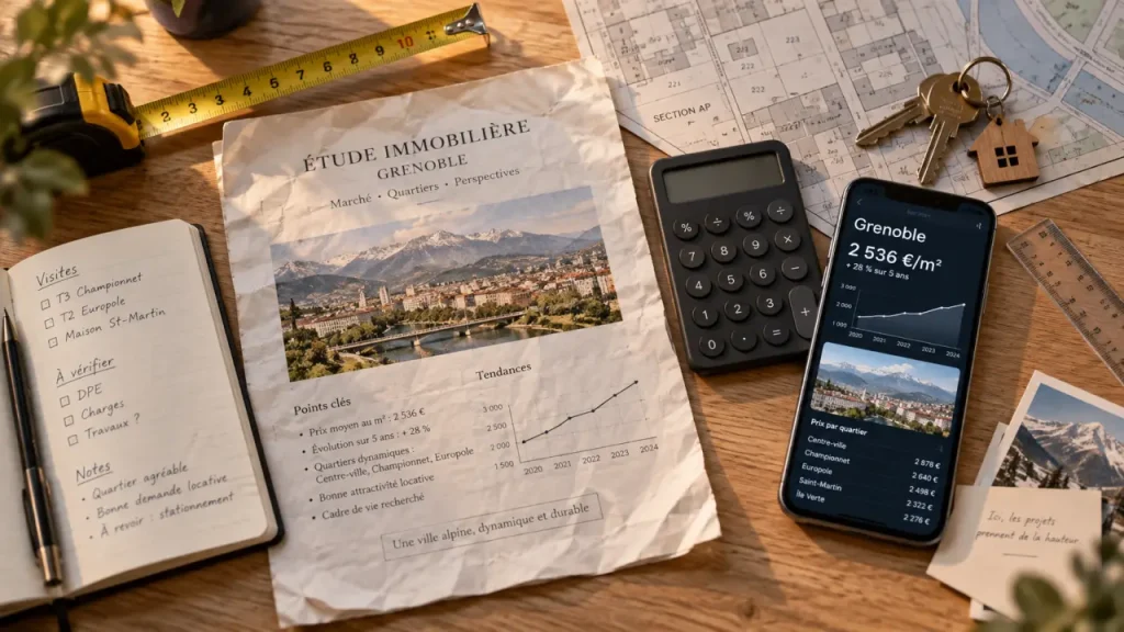 Grenoble prix immobilier : 2 536 €/m² en moyenne