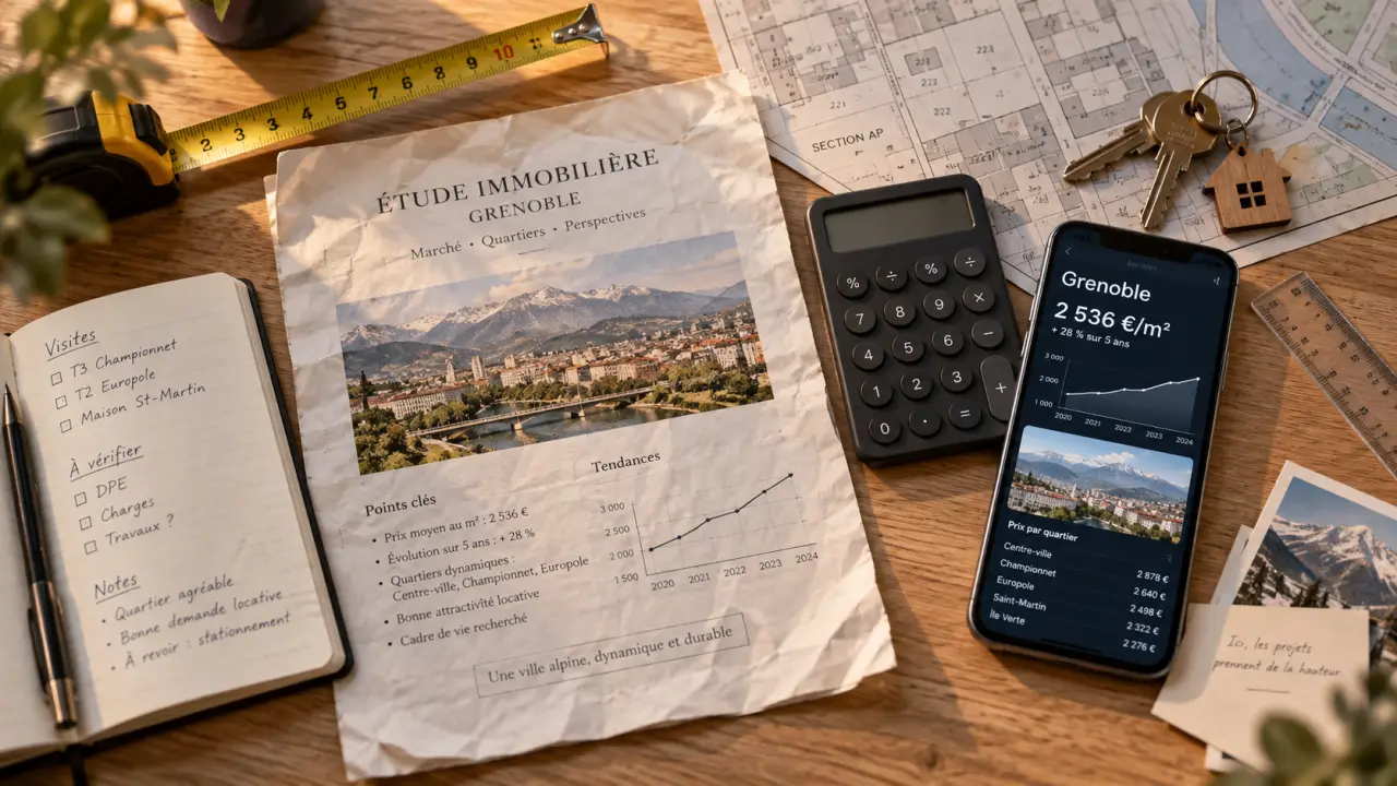 Grenoble prix immobilier : 2 536 €/m² en moyenne