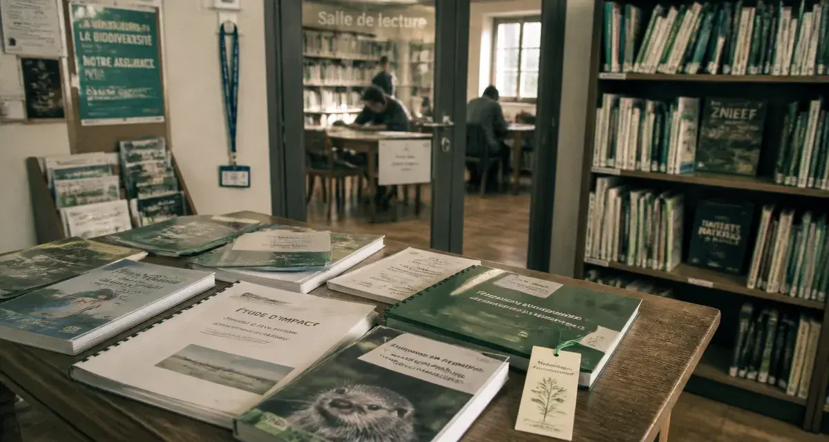 Maison de la nature et de l’environnement de l’Isère, médiathèque environnement avec fiches et salle de lecture