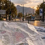 Quartier exposition-bajatière à Grenoble : carte IRIS et repères de limites