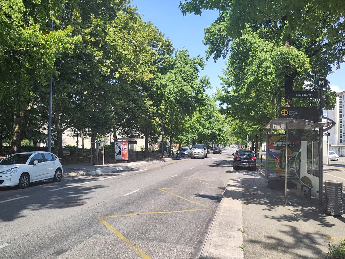 L’avenue Malherbe, repère près de l’école Malherbe.