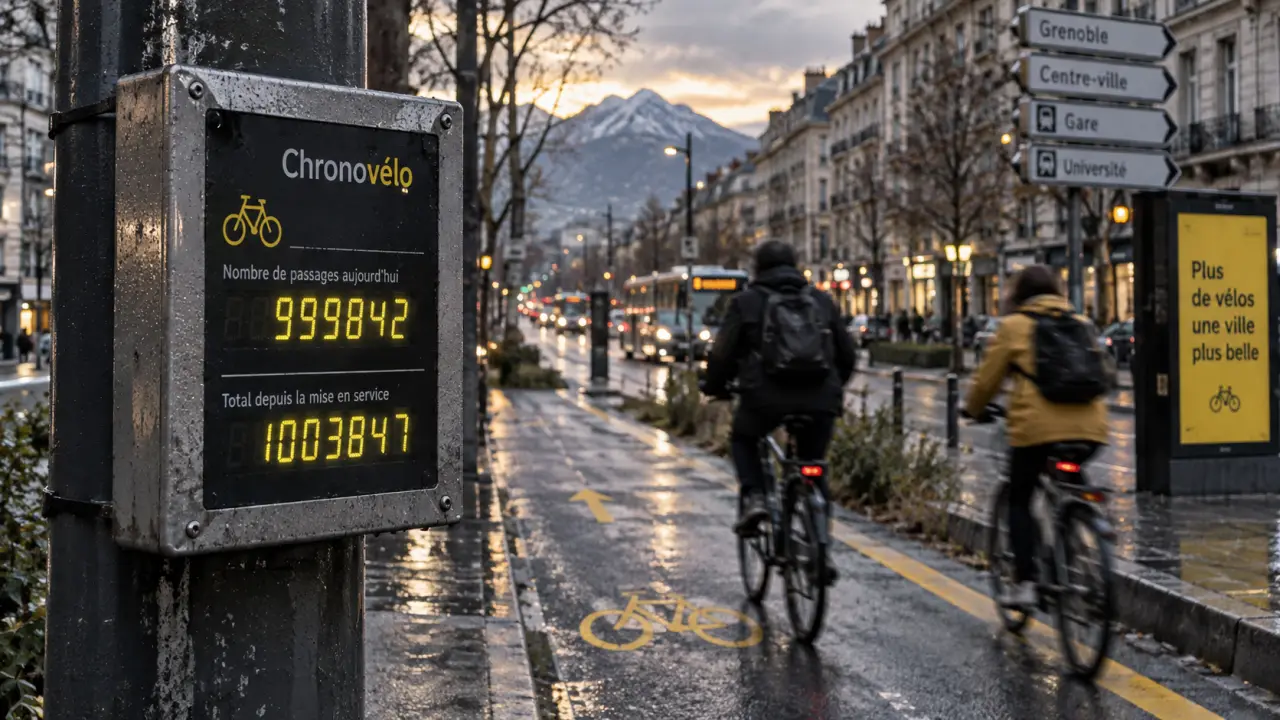 Grenoble : le compteur Chronovélo du cours Lafontaine dépasse le million