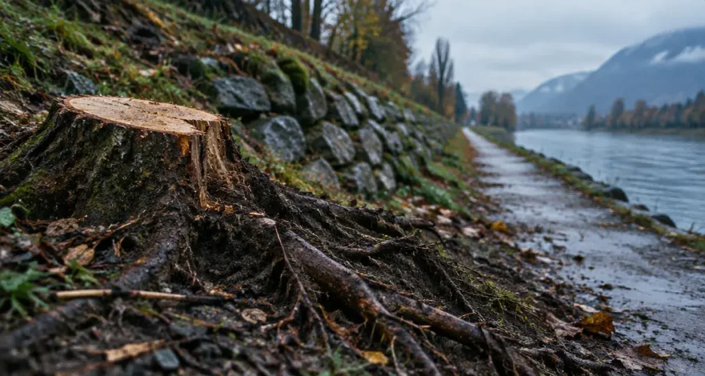 Grenoble : des arbres coupés sur les digues de l'Isère jusqu'à Domène