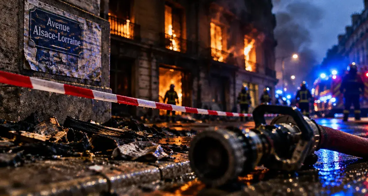 Grenoble : un incendie touche un immeuble avenue Alsace-Lorraine