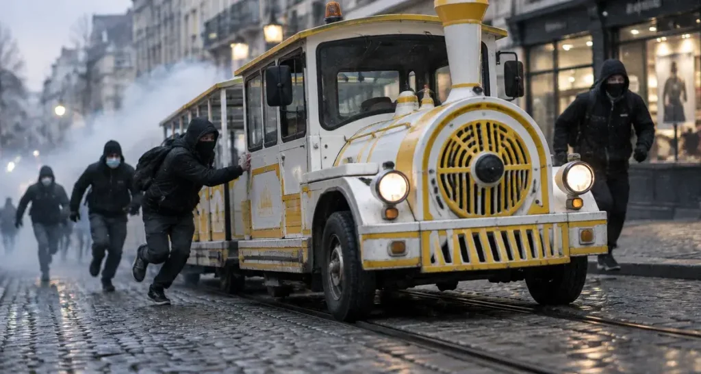 Grenoble : un petit train touristique détourné, selon Bastion Media