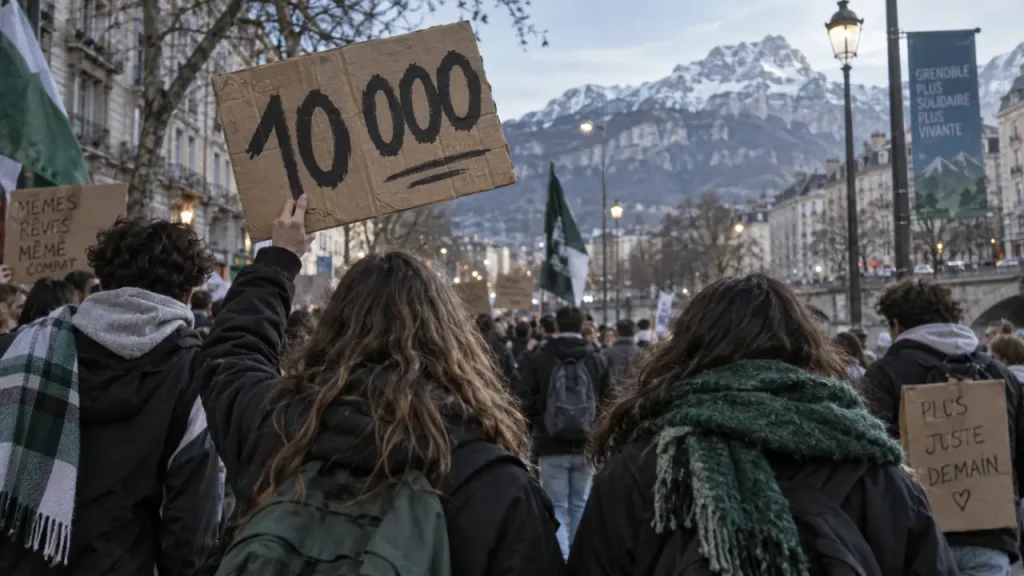 À Grenoble, la mobilisation lycéenne rassemble près de 10 000 personnes