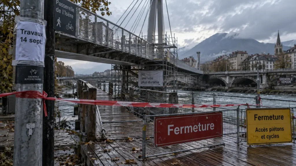 La passerelle Pique-Pierre fermée quatre mois entre Grenoble et Saint-Martin-le-Vinoux